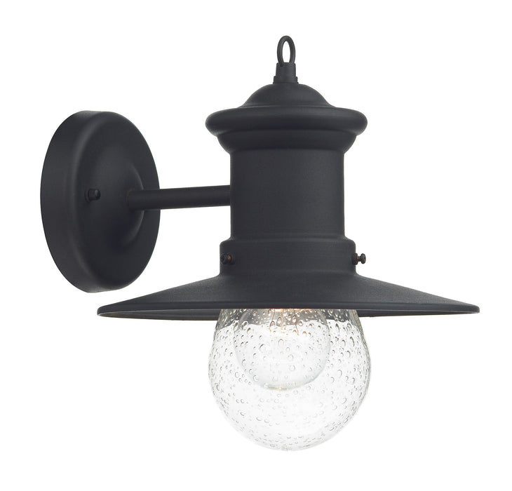 Dar Lighting Sedgewick Outdoor Wall Light Black Glass IP44 • SED1522