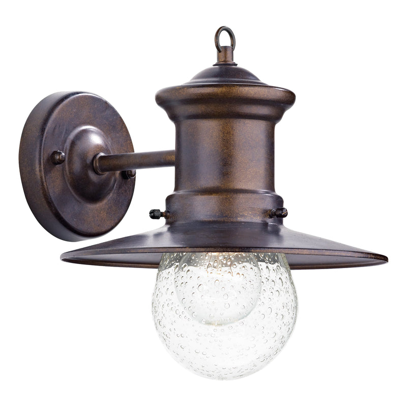 Dar Lighting Sedgewick Outdoor Wall Light Bronze Glass IP44 • SED1529