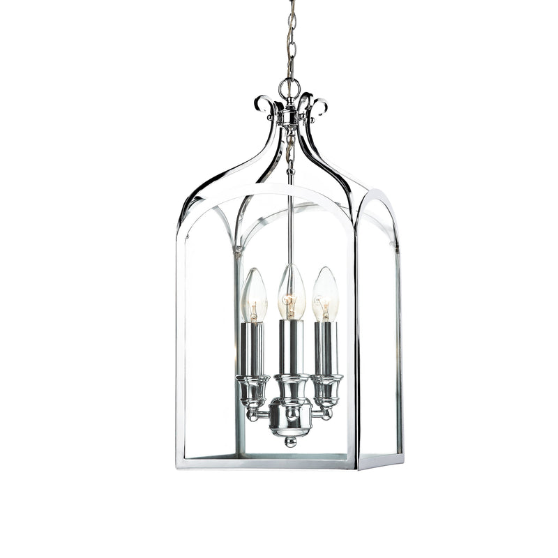 Dar Lighting Senator 3 Light Pendant Polished Chrome • SEN0350