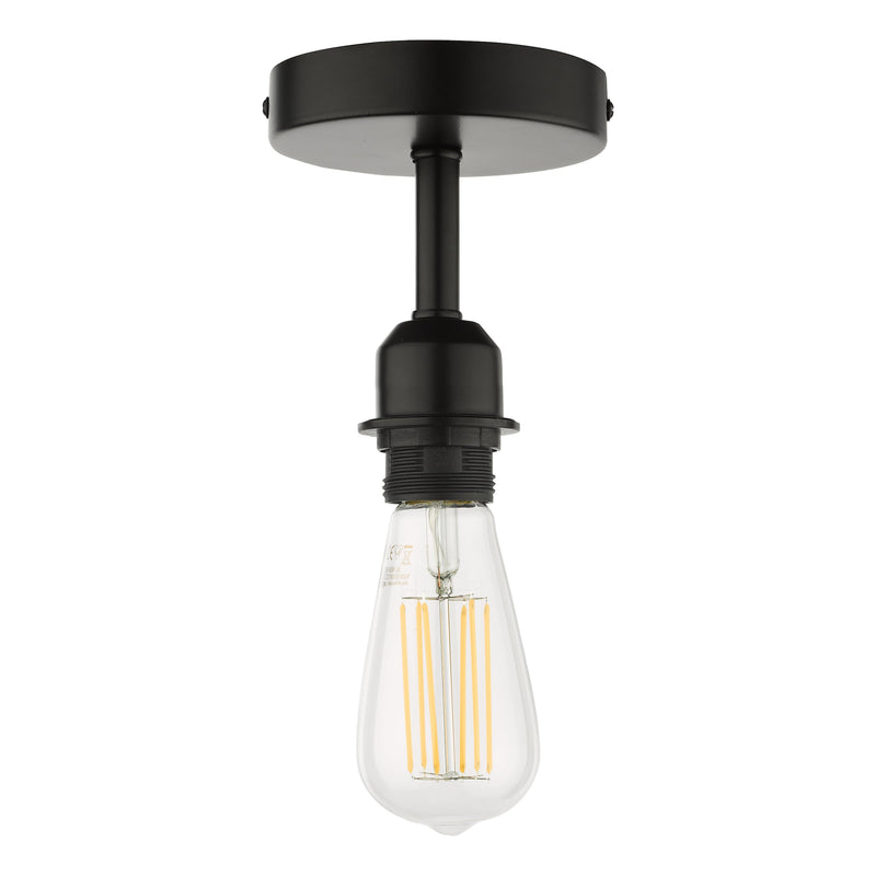 Dar Lighting SF0122 1 Light Semi Flush Suspension Matt Black Bracket Only • SF0122