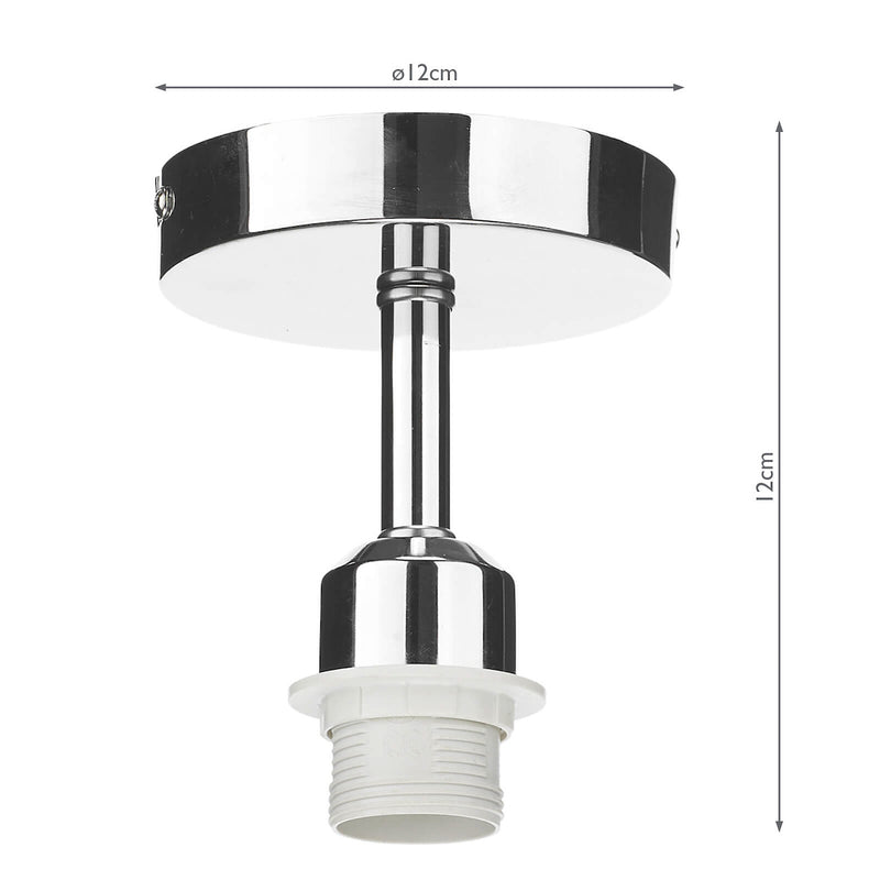 Dar Lighting SF0150 1 Light Semi Flush Suspension Polished Chrome Bracket Only • SF0150