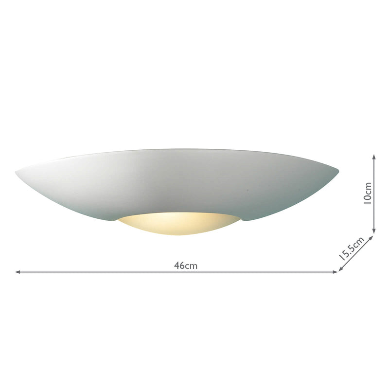 Dar Lighting Slice Wall Bracket Unglazed • SLI072