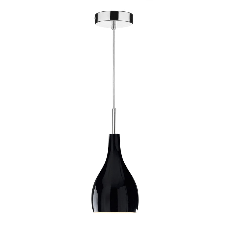 Dar Lighting Soho 1 Light Pendant Black • SOH0122