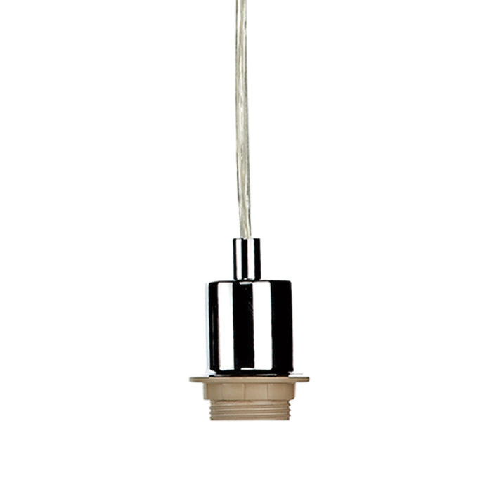 Dar Lighting SP365 3 Light Polished Chrome E27 Suspension With Clear Cable