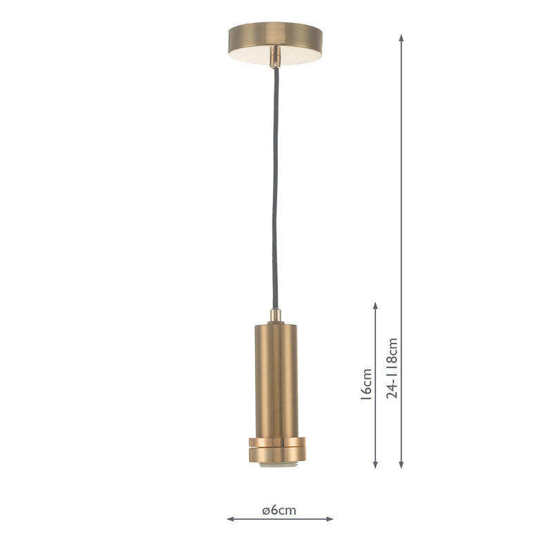 Dar Lighting Accessory 1 Light Suspension Bronze • SP6563