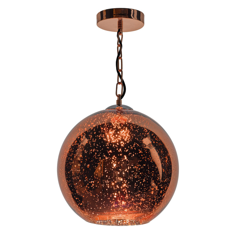 Dar Lighting Speckle 1 Light Electro Plated Pendant Copper Finish • SPE0164
