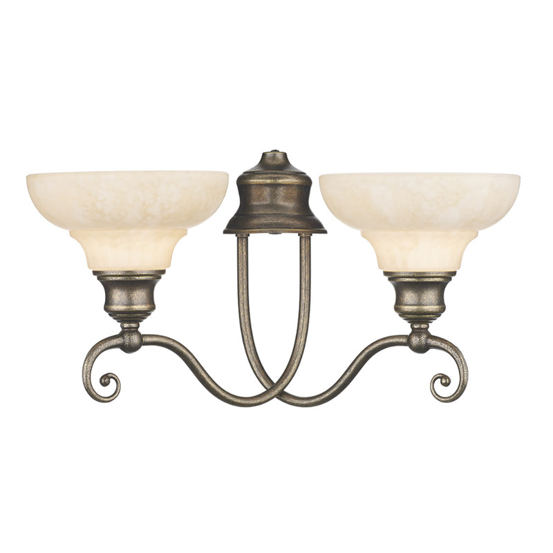 David Hunt Lighting SFD0958 Stratford 2 Light Aged Brass Wall Light