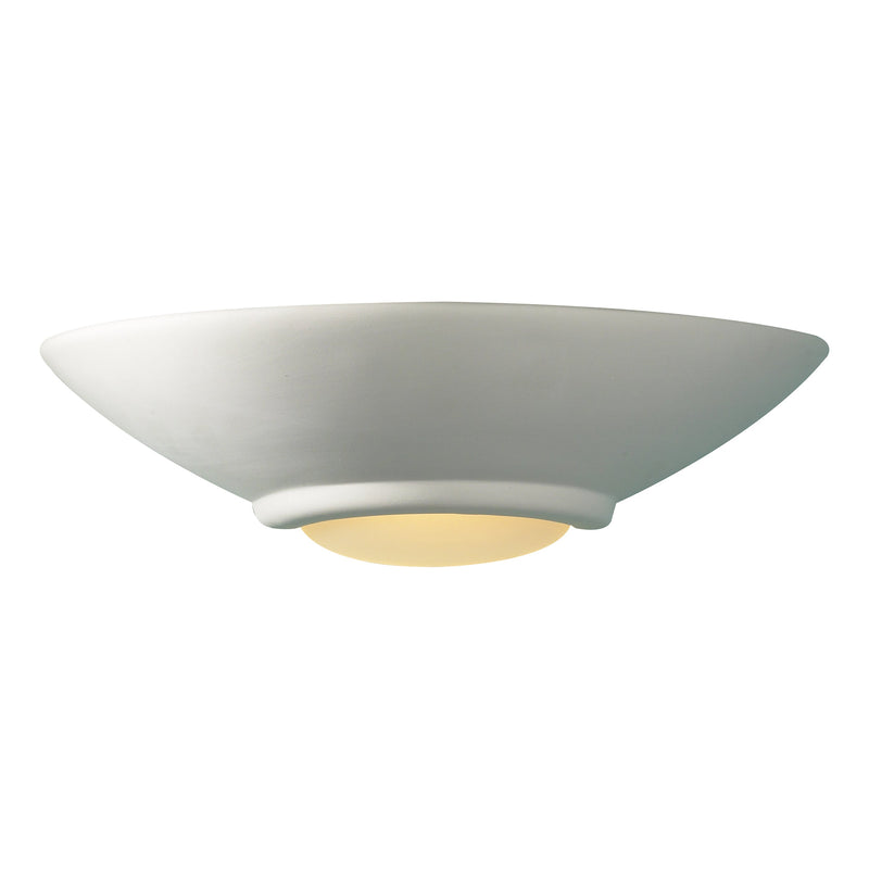 Dar Lighting Stella Wall Light White Unglazed Ceramic Glass • STE0748