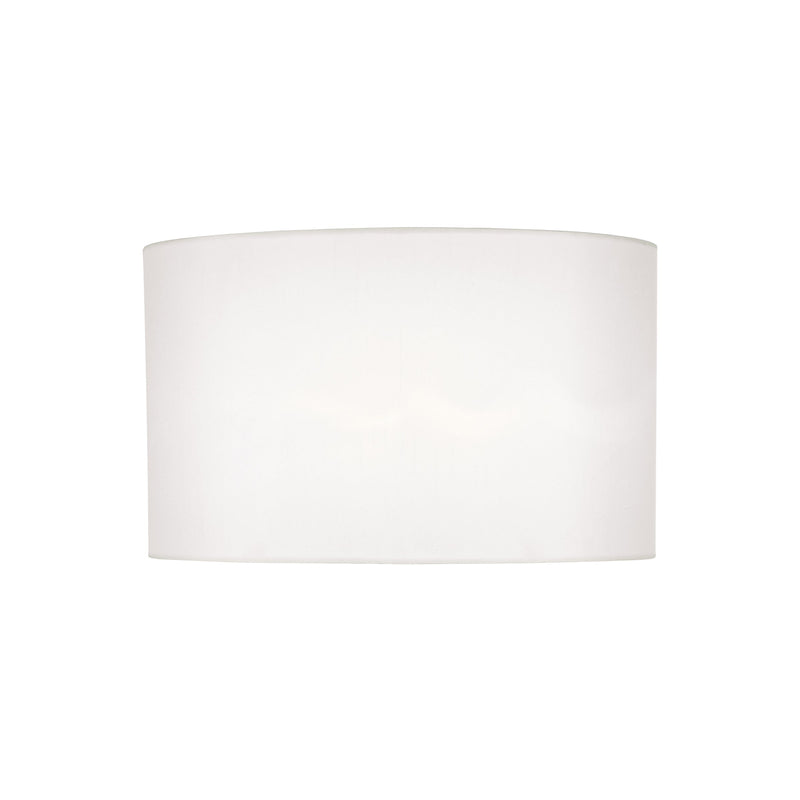 Dar Lighting Syracuse White Faux Silk Oval Shade 40cm • SYR1633