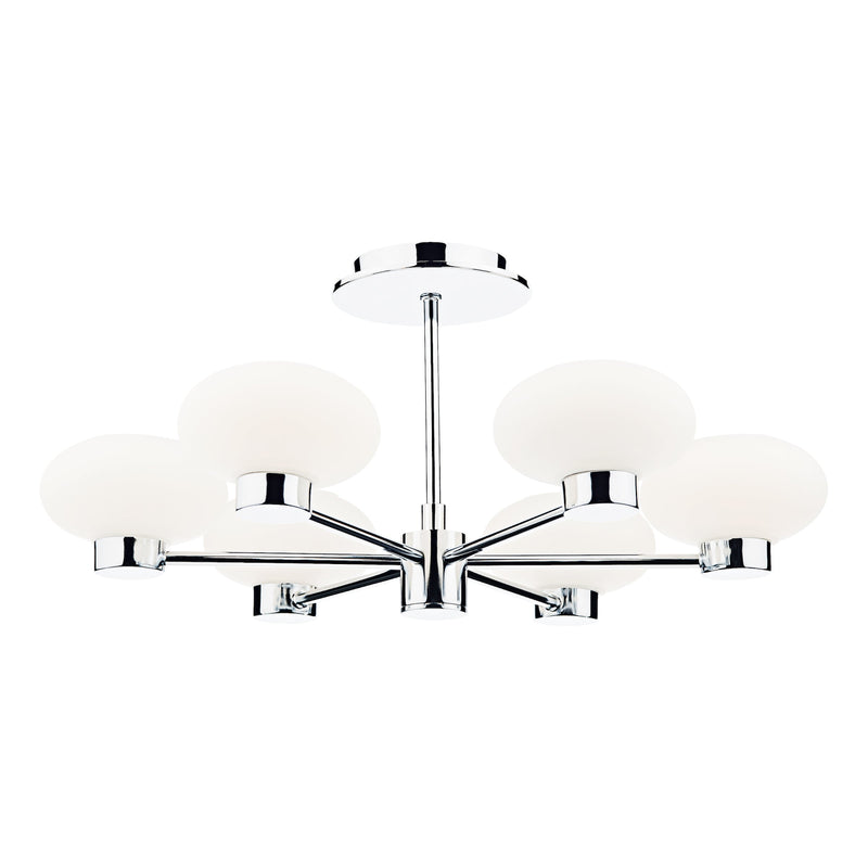 Dar Lighting System 6 Light Semi Flush Polished Chrome • SYS0650