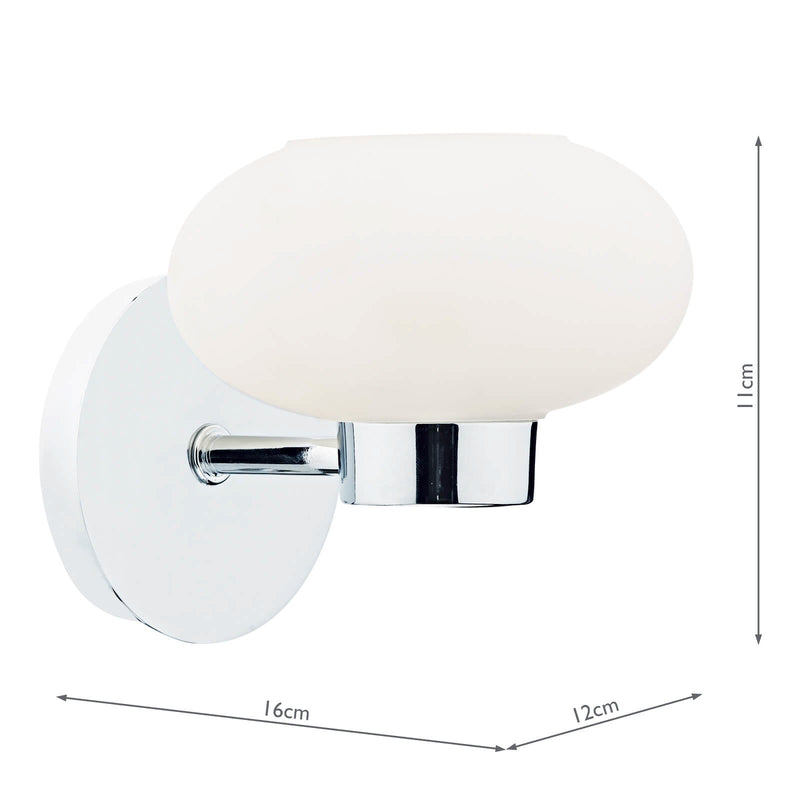 Dar Lighting System Single Wall Bracket Polished Chrome • SYS0750