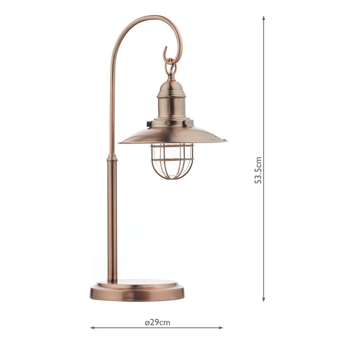 Dar Lighting Terrace Table Lamp Copper • TER4264