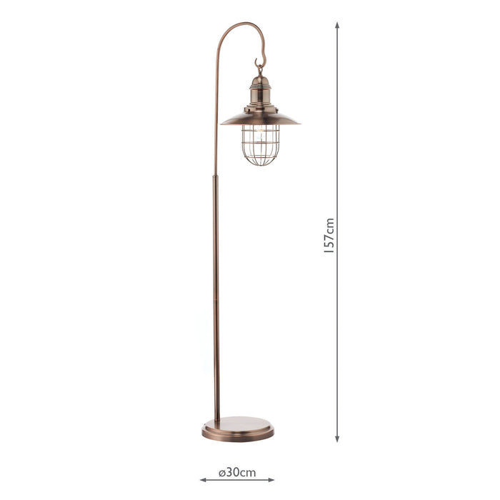 Dar Lighting Terrace Floor Lamp Copper • TER4964