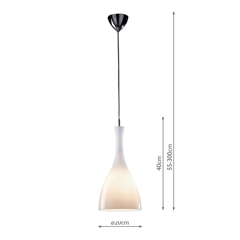Dar Lighting Tone Pendant White • TON862