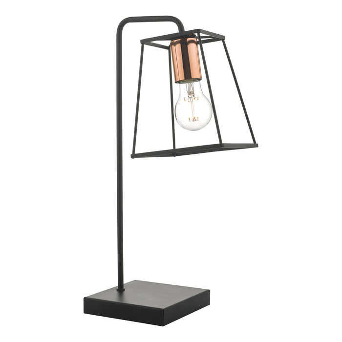 Dar Lighting Tower Table Lamp Black & Copper • TOW4122