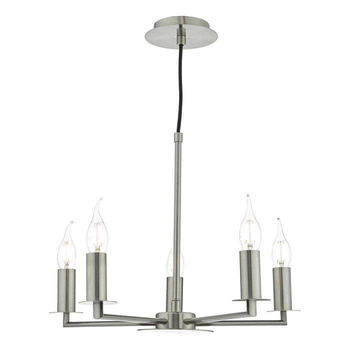 Dar Lighting Tyler 5lt Pendant Satin Nickel Fitting Only • TYL0538