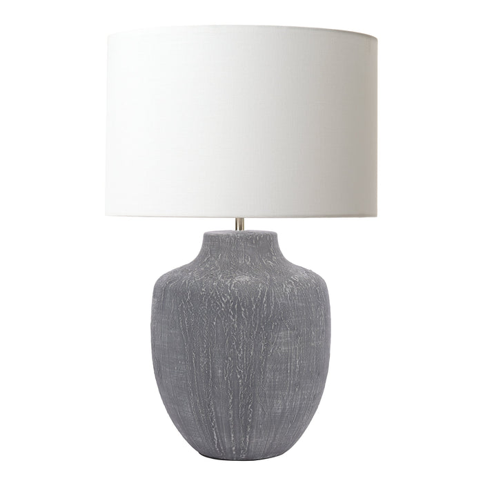 Dar Lighting Udine Table Lamp Textured Grey Base Only • UDI4239