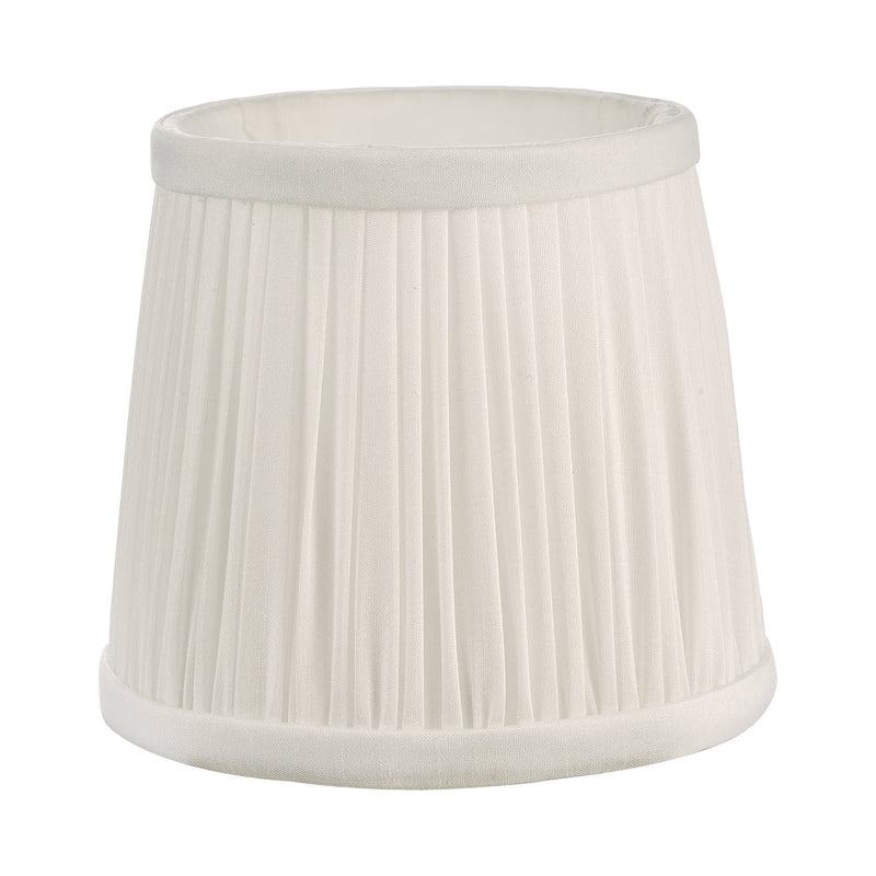 Dar Lighting Ulyana Ivory Faux Silk Pleated Shade 14cm • ULY0515