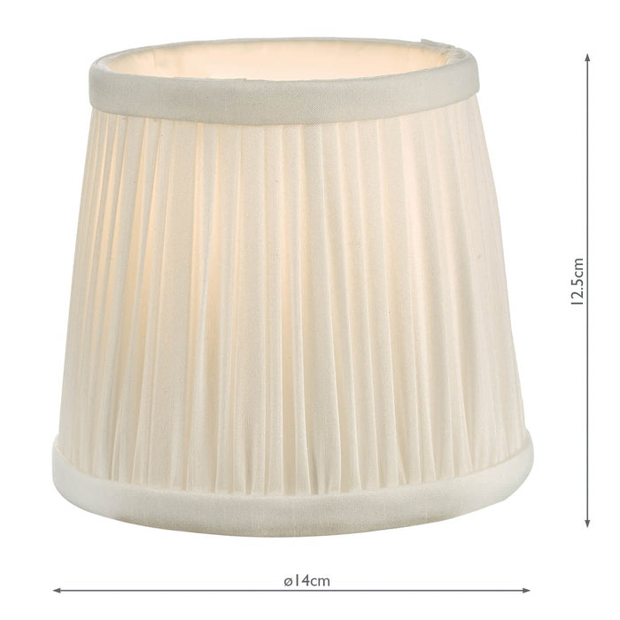Dar Lighting Ulyana Ivory Faux Silk Pleated Shade 14cm • ULY0515