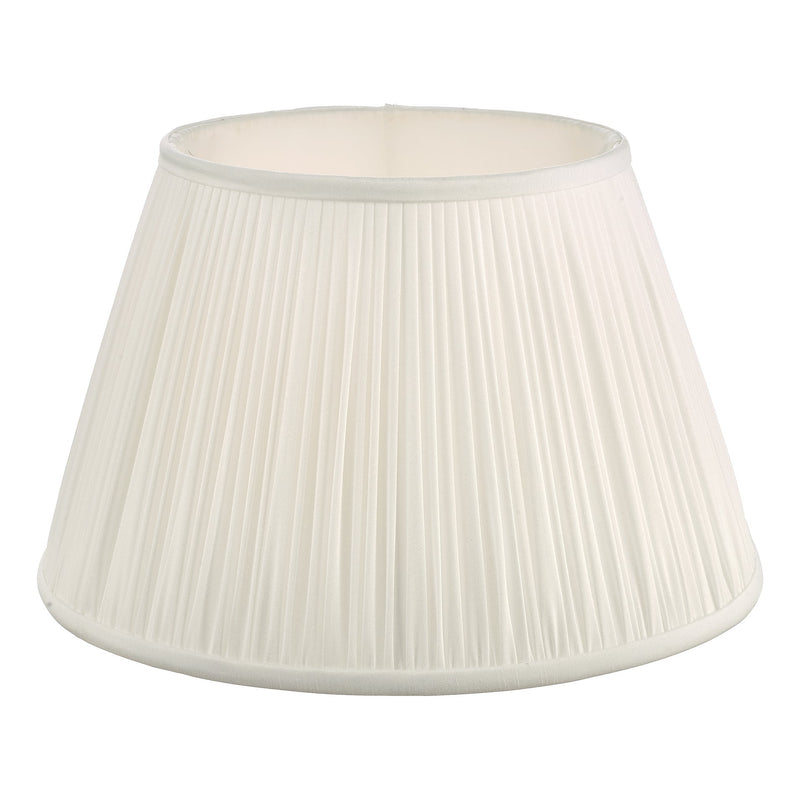 Dar Lighting Ulyana Ivory Faux Silk Pleated Shade 35cm • ULY1415