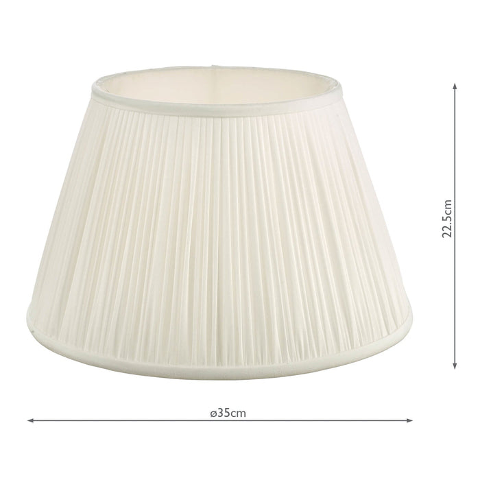 Dar Lighting Ulyana Ivory Faux Silk Pleated Shade 35cm • ULY1415