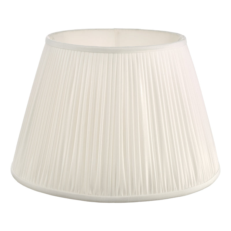 Dar Lighting Ulyana Ivory Faux Silk Pleated Shade 40cm • ULY1615
