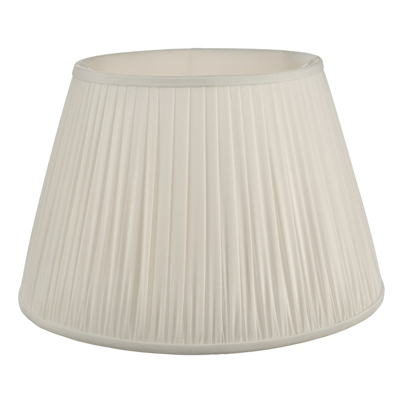 Dar Lighting Ulyana Ivory Faux Silk Pleated Shade 45cm • ULY1815