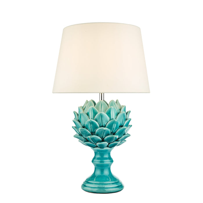 Dar Lighting Violetta Table Lamp Blue Ceramic Base Only • VIO4223