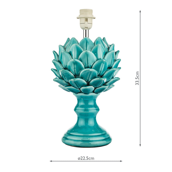 Dar Lighting Violetta Table Lamp Blue Ceramic Base Only • VIO4223