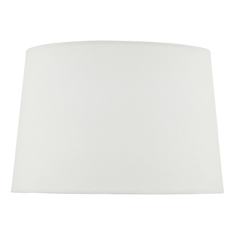 Dar Lighting Vondra Ivory Linen Tapered Drum Shade 36cm • VON142