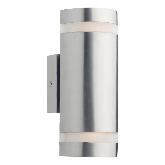 Dar Lighting Wessex Outdoor 2 Light Wall Light Stainless Steel LED IP44 • WES2144