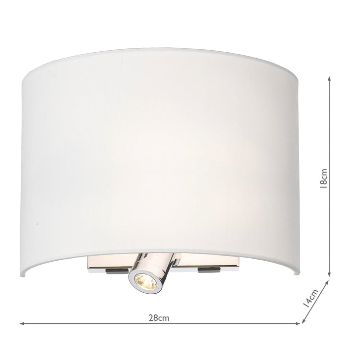 Dar Lighting Wetzlar Wall Lamp Polished Chrome • WET0950