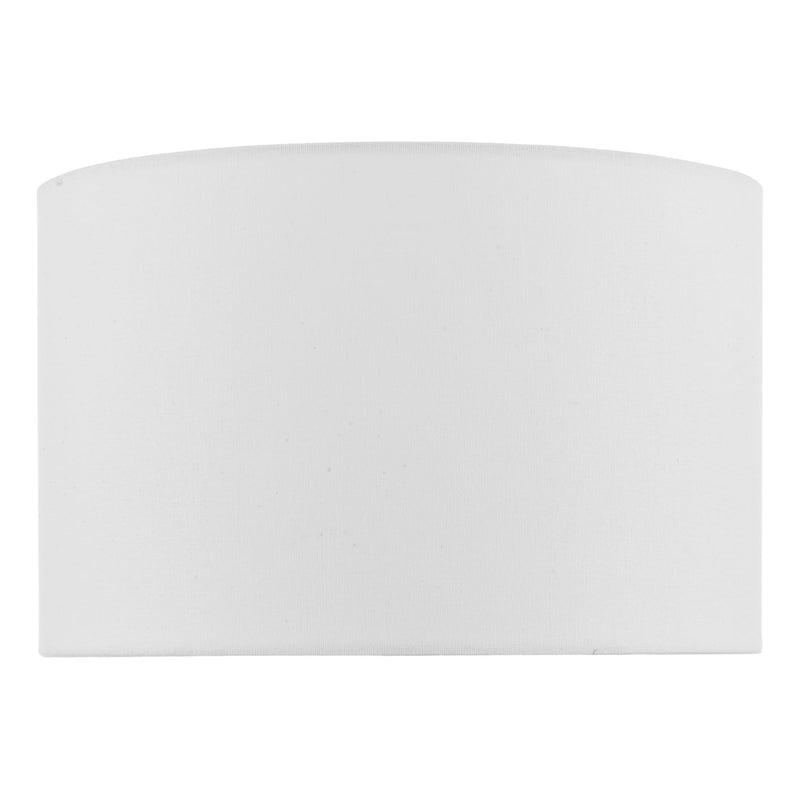 Dar Lighting Weylin White Faux Silk Drum Shade 32cm • WEY132