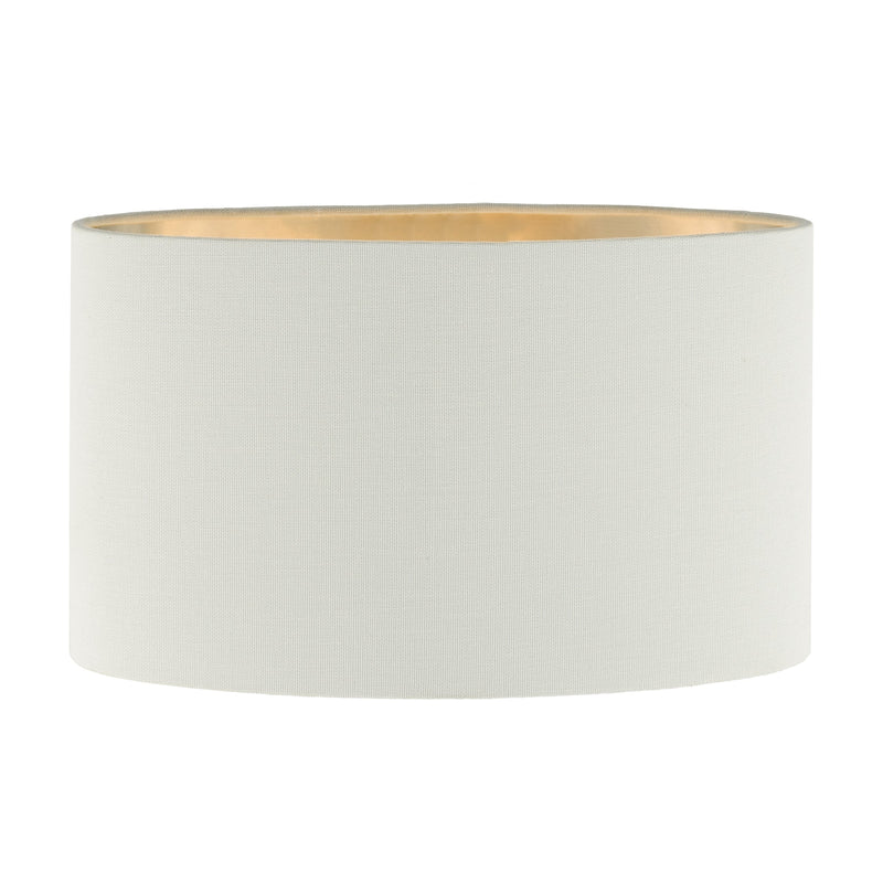 Dar Lighting Wyatt Ivory Linen Oval Shade 31cm • WYA1215