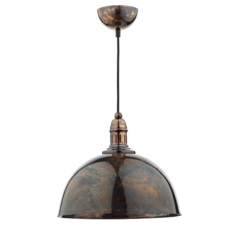 Dar Lighting Yoko 1 Light Pendant Mottled Bronze • YOK0163