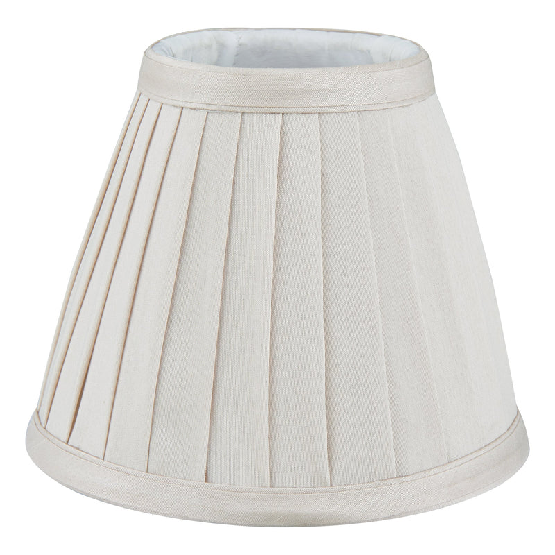 Dar Lighting Yovanna Ivory Faux Silk Pleated Shade 15cm • YOV0515