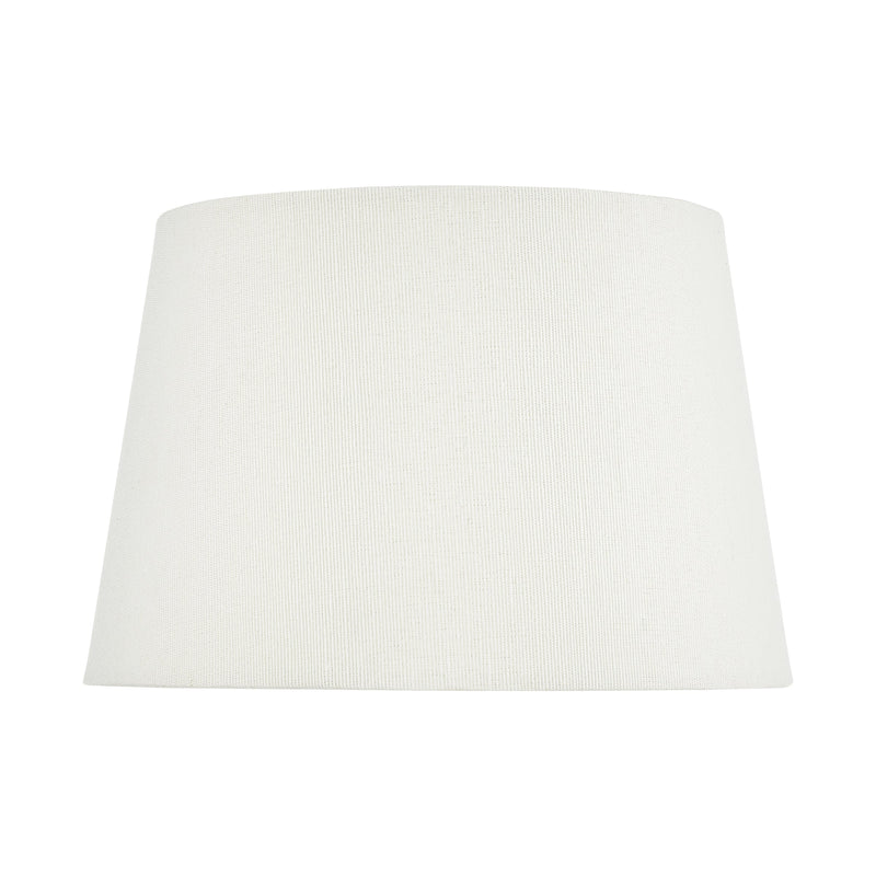 Dar Lighting Zala White Linen Tapered Drum Shade 20cm • ZAL0833