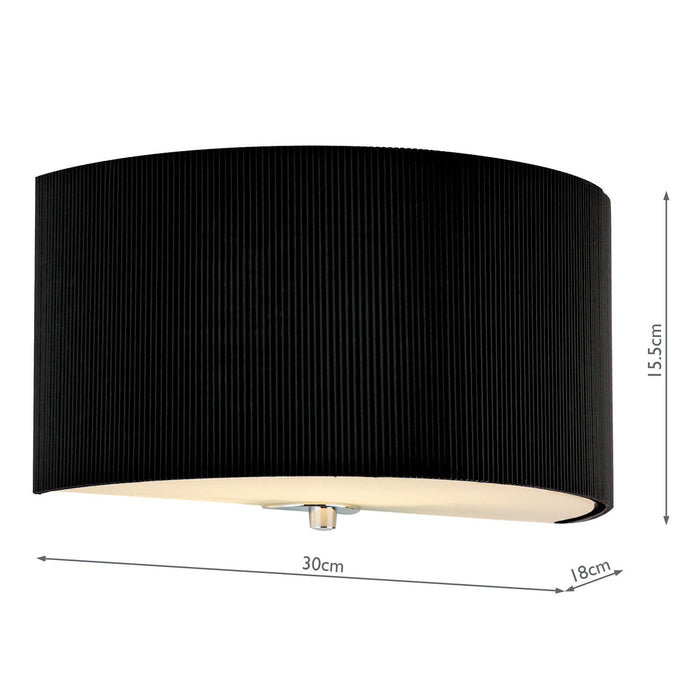 Dar Lighting Zaragoza Wall Light With Black Shade • ZAR0122