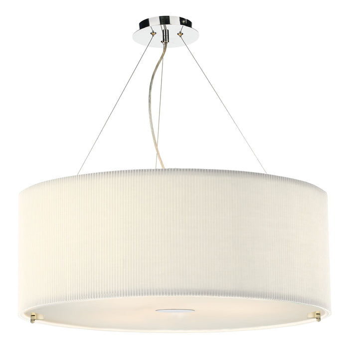 Dar Lighting Zaragoza 6 Light Pendant Cream 90CM • ZAR0633