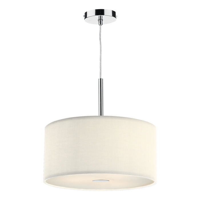 Dar Lighting Zaragoza 3 Light Pendant Cream 40cm • ZAR1033