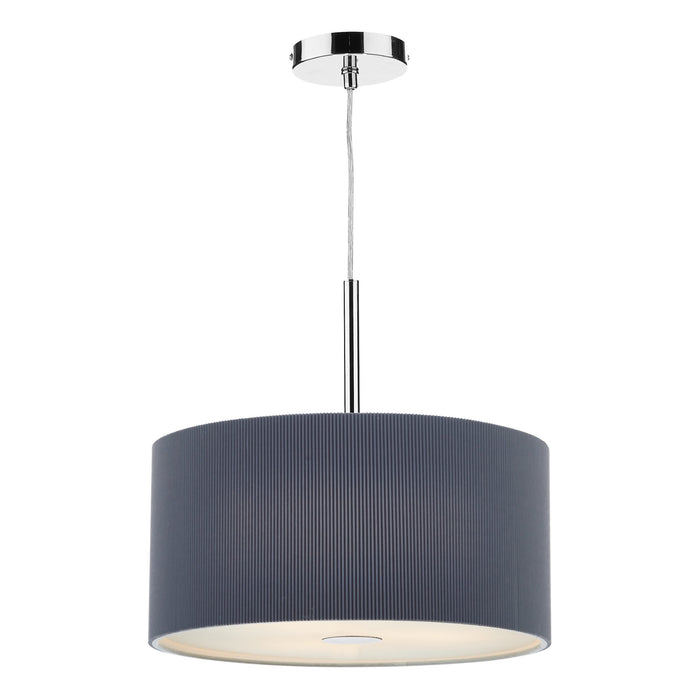 Dar Lighting Zaragoza 3 Light Pendant Grey 40cm • ZAR1039