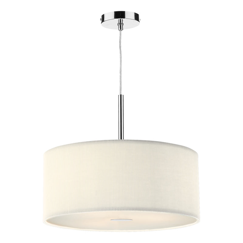 Dar Lighting Zaragoza 3 Light Pendant Cream 60cm • ZAR1733