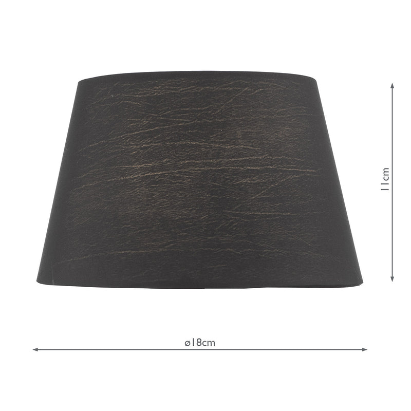 Dar Lighting Zira Black Faux Silk Candle Clip Shade 18cm • ZIR0722