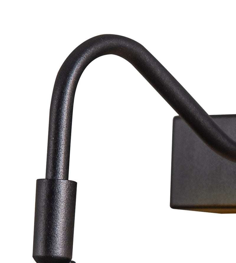 Deco Abacus Picture Wall Lamp Switched 2 Light G9 Satin Black • D0636