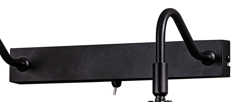 Deco Abacus Picture Wall Lamp Switched 4 Light G9 Satin Black • D0637