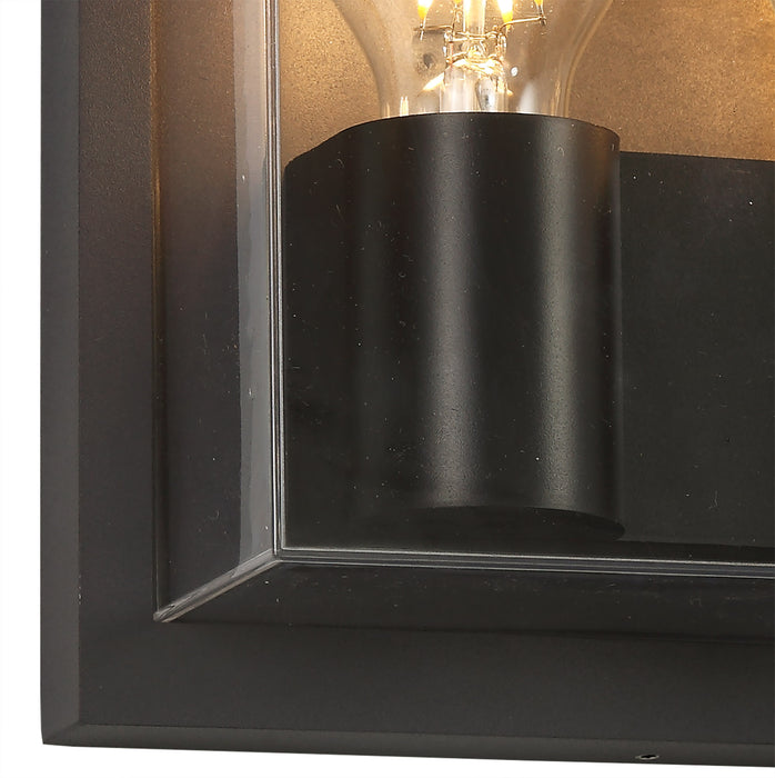 Regal Lighting SL-1672 2 Light Outdoor Wall Light Anthracite With Clear Acrylic Diffuser IP65