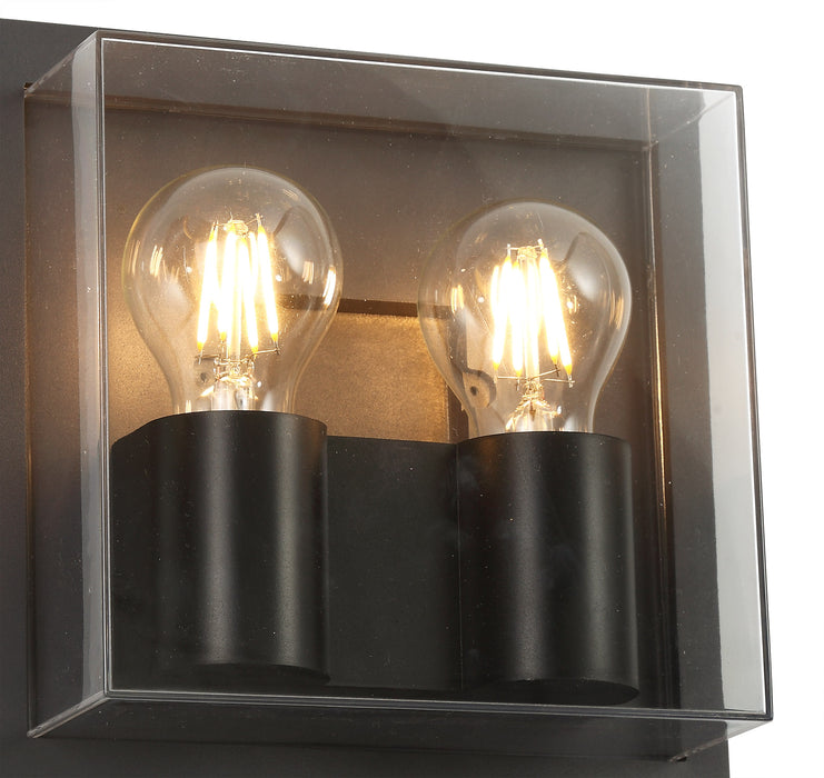 Regal Lighting SL-1672 2 Light Outdoor Wall Light Anthracite With Clear Acrylic Diffuser IP65