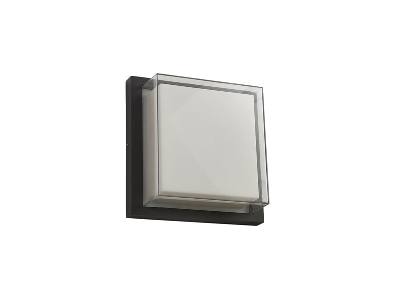 Regal Lighting SL-1671 1 Light Outdoor Wall Light Anthracite With Opal Acrylic Diffuser IP65