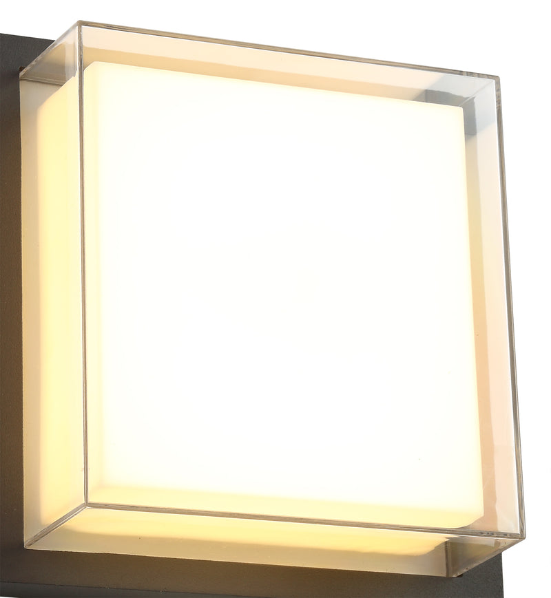 Regal Lighting SL-1671 1 Light Outdoor Wall Light Anthracite With Opal Acrylic Diffuser IP65