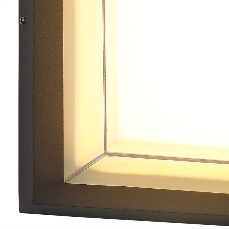 Regal Lighting SL-1671 1 Light Outdoor Wall Light Anthracite With Opal Acrylic Diffuser IP65